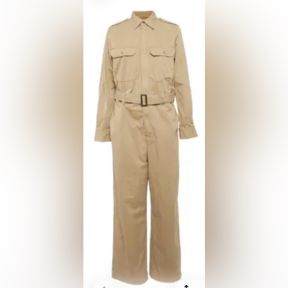 Polo Ralph Lauren Khaki Belted Waist Jumpsuit - Size 10